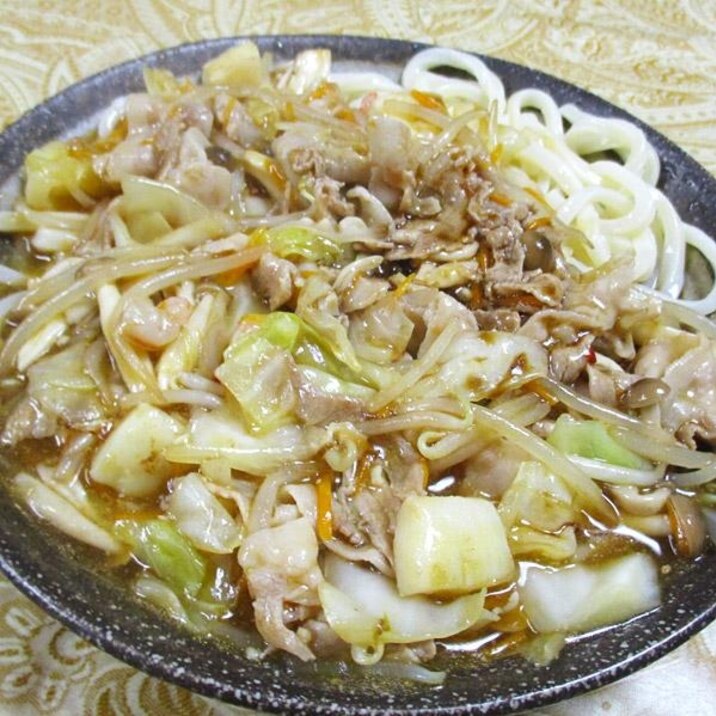 豚シーフードあんかけうどん